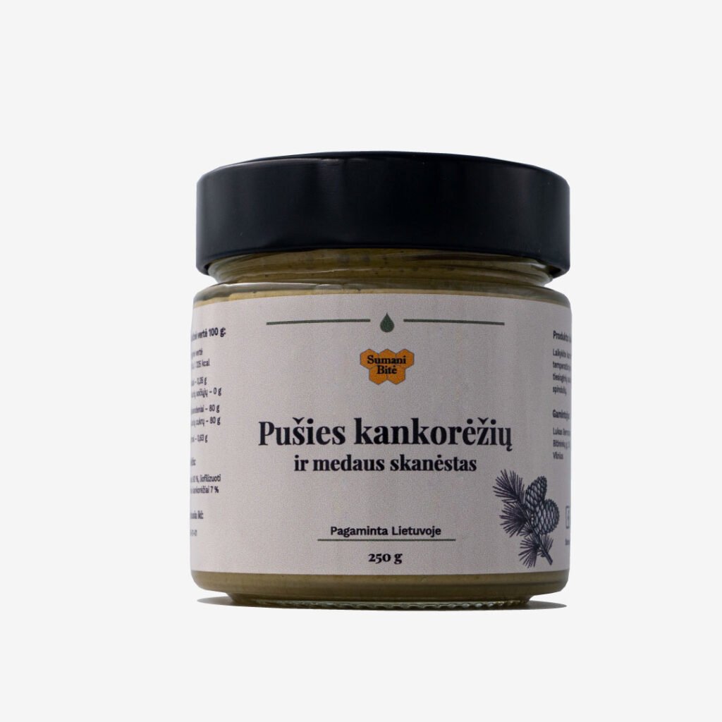 Pušies kankorėžiai su medumi