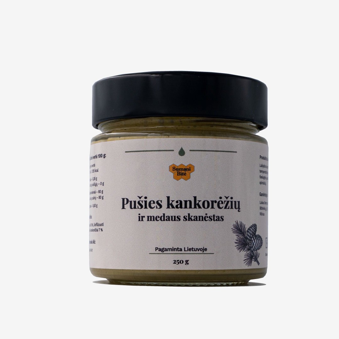 Pušies kankorėžiai su medumi